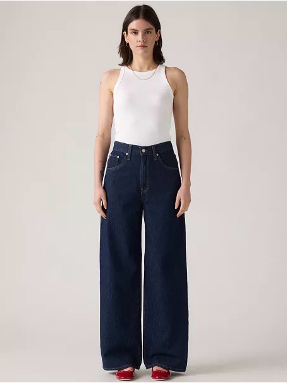 Levis Cinch Baggy in Reign of the Rinse Wide-Leg Jeans